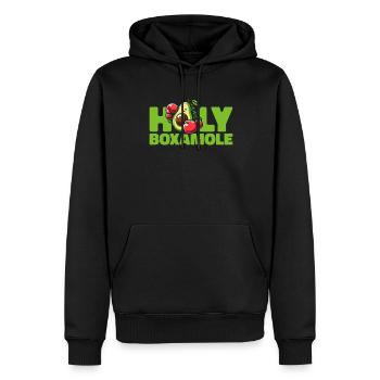 Boxeur Boxer Avocat Holy Boxamole - Sweat à capuche Premium bio Homme - noir - Devant - Nico (187cm)