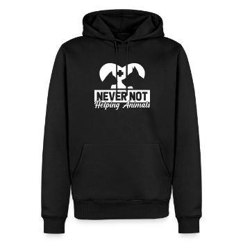 Vétérinaire Vétérinaire - Sweat à capuche Premium bio Homme - noir - Devant - Nico (187cm)