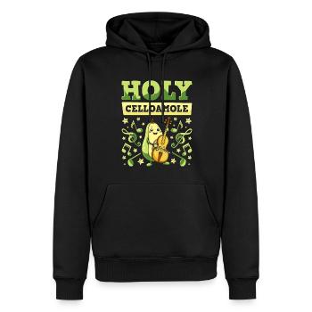 Violoncelle Violoncelle Avocat Saint Celloamole - Sweat à capuche Premium bio Homme - noir - Devant - Nico (187cm)