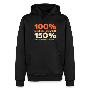 Astronaute, Astronaute, Cosmonaute - Sweat à capuche Premium bio Homme - noir - Devant - Nico (187cm)