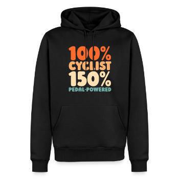 Rennrad Radsport Radsportler - Männer Premium Bio Hoodie - Schwarz - Vorne - Nico (187cm)