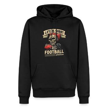 American Football - Männer Premium Bio Hoodie - Schwarz - Vorne - Nico (187cm)