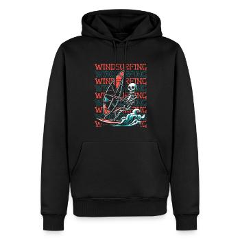 Windsurfen Windsurfer - Männer Premium Bio Hoodie - Schwarz - Vorne - Nico (187cm)