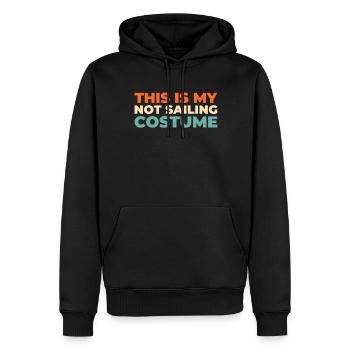 Voile marin voilier Je préfère naviguer - Sweat à capuche Premium bio Homme - noir - Devant - Nico (187cm)