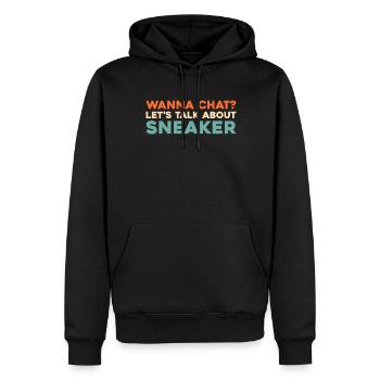 Sneakers - Männer Premium Bio Hoodie - Schwarz - Vorne - Nico (187cm)