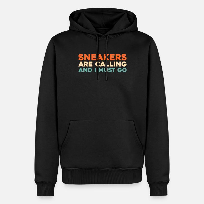 Baskets - Sweat à capuche Premium bio Homme - noir