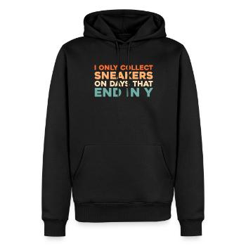 Baskets - Sweat à capuche Premium bio Homme - noir - Devant - Nico (187cm)
