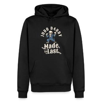 Judoka Squelette Fête des Pères Papa - Sweat à capuche Premium bio Homme - noir - Devant - Nico (187cm)
