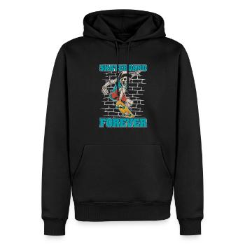 Skateboard Skateur Skeleton - Sweat à capuche Premium bio Homme - noir - Devant - Nico (187cm)