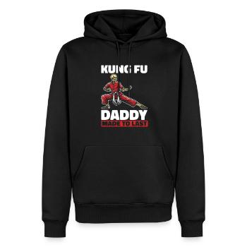 Kung Fu Skelett Fathers Day Dad - Männer Premium Bio Hoodie - Schwarz - Vorne - Nico (187cm)