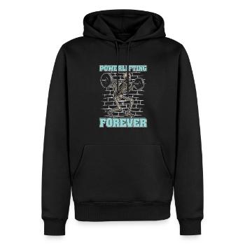 Powerlifting Powerlifter Skelett - Männer Premium Bio Hoodie - Schwarz - Vorne - Nico (187cm)