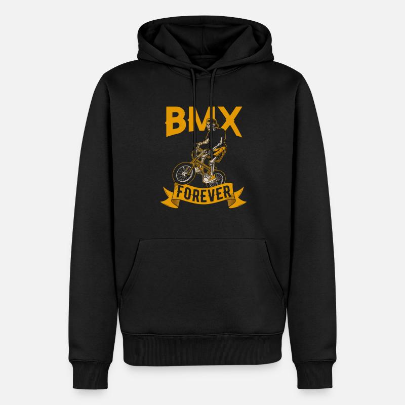 Bmx Bmx Biker Skeleton - Sweat à capuche Premium bio Homme - noir
