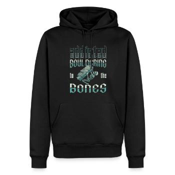 Bloc de bloc - Sweat à capuche Premium bio Homme - noir - Devant - Nico (187cm)