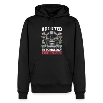 Entomologie Entomologiste Crâne d’Insecte - Sweat à capuche Premium bio Homme - noir - Devant - Nico (187cm)