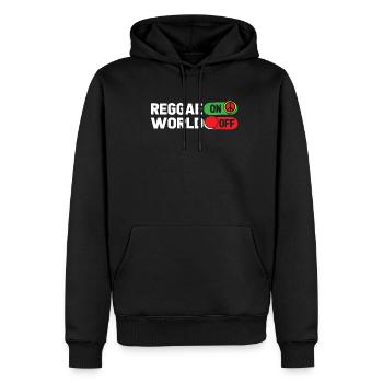 Reggae Reggae On World Off - Männer Premium Bio Hoodie - Schwarz - Vorne - Nico (187cm)