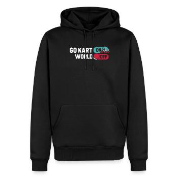 Pilote de karting Go Kart Karting - Sweat à capuche Premium bio Homme - noir - Devant - Nico (187cm)