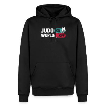Judoka Judo On World Off - Männer Premium Bio Hoodie - Schwarz - Vorne - Nico (187cm)
