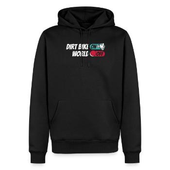 Mx Motocross Dirt Bike Dirt Bike sur World Off - Sweat à capuche Premium bio Homme - noir - Devant - Nico (187cm)
