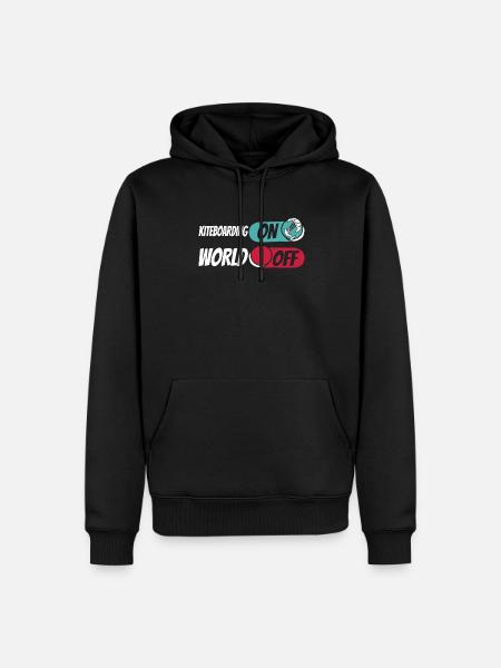 Kitesurfer Kitesurfing Kiting Kitesurfing - Men’s Premium Organic Hoodie - black