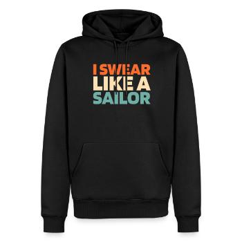Sailing Sailor Sailboat - Men’s Premium Organic Hoodie - black - Front - Nico (187cm)