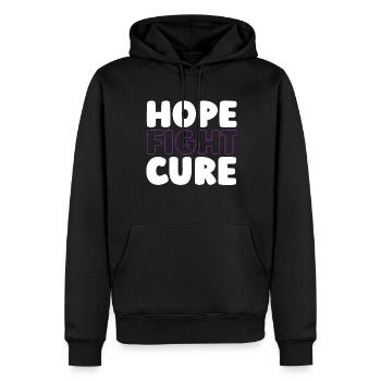 Alzheimer Hope Fight Cure Alzheimers - Männer Premium Bio Hoodie - Schwarz - Vorne - Nico (187cm)