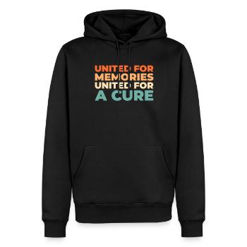 Alzheimer Soutien à la maladie d’Alzheimer - Sweat à capuche Premium bio Homme - noir - Devant - Nico (187cm)