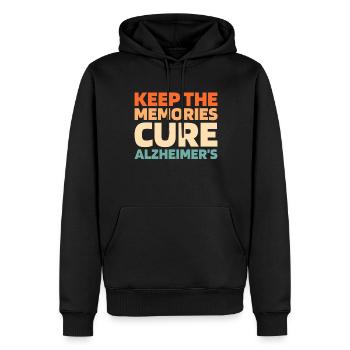 Alzheimer Soutien à la maladie d’Alzheimer - Sweat à capuche Premium bio Homme - noir - Devant - Nico (187cm)