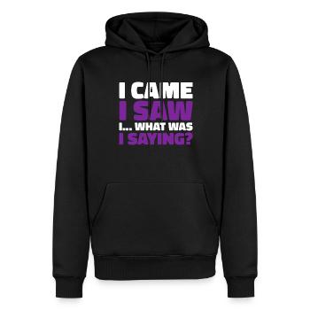 Alzheimer Drôle Sensibilisation à la maladie d’Alzheimer - Sweat à capuche Premium bio Homme - noir - Devant - Nico (187cm)