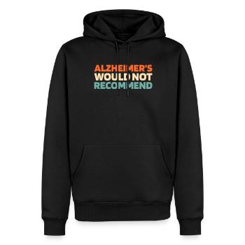 Alzheimer Funny Alzheimers Support - Men’s Premium Organic Hoodie - black - Front - Nico (187cm)