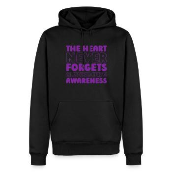 Alzheimer Soutien à la maladie d’Alzheimer - Sweat à capuche Premium bio Homme - noir - Devant - Nico (187cm)