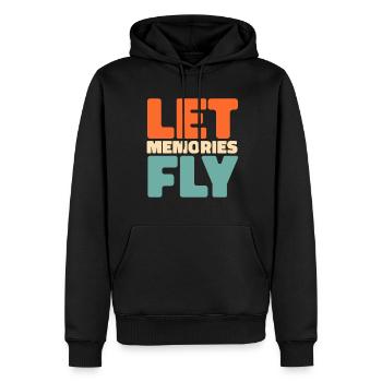 Papillon Alzheimer Alzheimer - Sweat à capuche Premium bio Homme - noir - Devant - Nico (187cm)