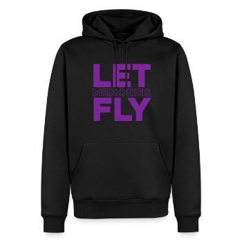 Alzheimer Butterfly Alzheimers - Männer Premium Bio Hoodie - Schwarz - Vorne - Nico (187cm)