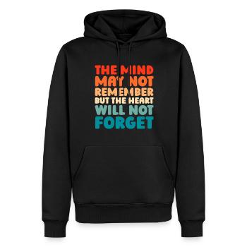 Alzheimer Soutien à la maladie d’Alzheimer - Sweat à capuche Premium bio Homme - noir - Devant - Nico (187cm)