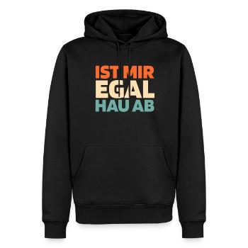 Schwarzer Humor - Männer Premium Bio Hoodie - Schwarz - Vorne - Nico (187cm)