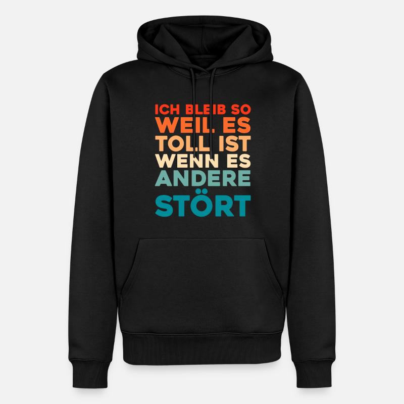 Schwarzer Humor - Männer Premium Bio Hoodie - Schwarz