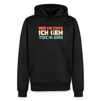 Zimmermann Tischler Schreiner - Männer Premium Bio Hoodie - Schwarz - Vorne - Nico (187cm)