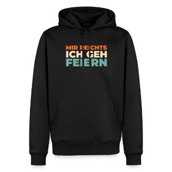 Humour noir J’en ai assez Je vais faire la fête - Sweat à capuche Premium bio Homme - noir - Devant - Nico (187cm)