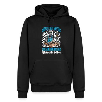 Charpentier Charpentier Charpentier Squelette de charpentier - Sweat à capuche Premium bio Homme - noir - Devant - Nico (187cm)