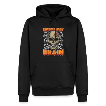 Entomologie Entomologiste Crâne d’Insecte - Sweat à capuche Premium bio Homme - noir - Devant - Nico (187cm)