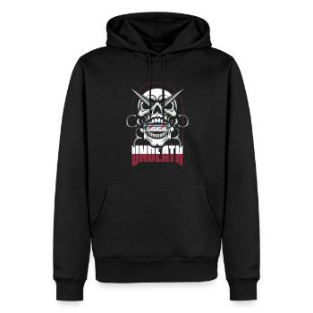 Barber Barbershop Undeath - Männer Premium Bio Hoodie - Schwarz - Vorne - Nico (187cm)