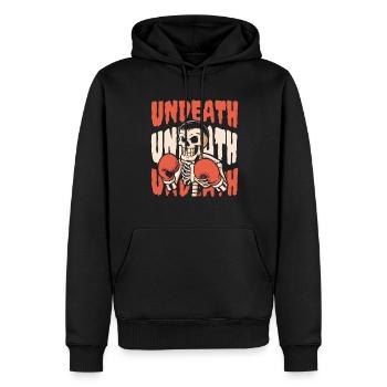 Boxing Boxer Skeleton Undeath - Men’s Premium Organic Hoodie - black - Front - Nico (187cm)