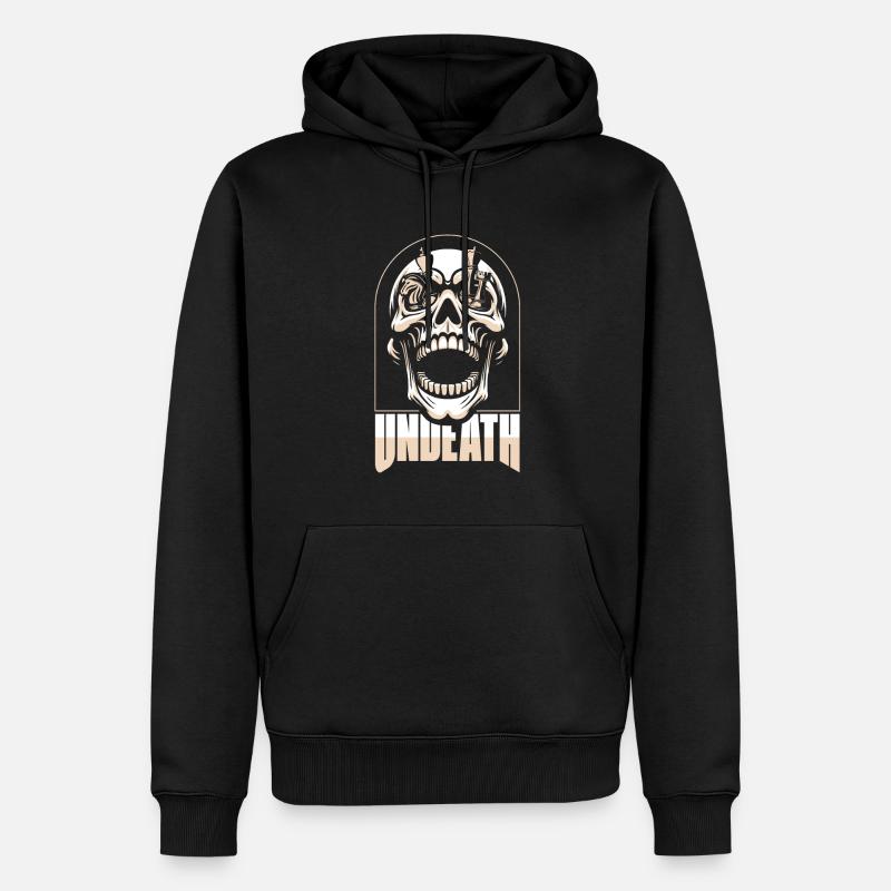 Mort-vivant crâne d’échecs - Sweat à capuche Premium bio Homme - noir