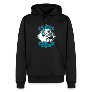 Kitesurfer Kitesurfen Kiten Kitesurfing Skelett - Männer Premium Bio Hoodie - Schwarz - Vorne - Nico (187cm)
