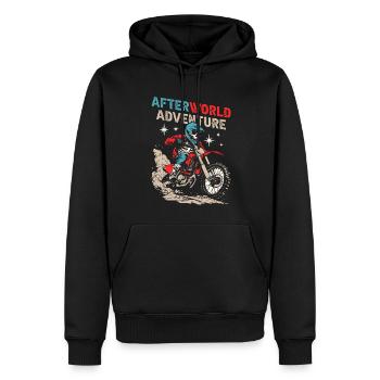 Mx Motocross Dirt Bike Skeleton - Men’s Premium Organic Hoodie - black - Front - Nico (187cm)
