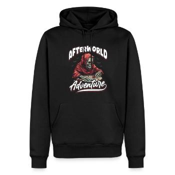 Jeu de société Jeu de société Squelette - Sweat à capuche Premium bio Homme - noir - Devant - Nico (187cm)