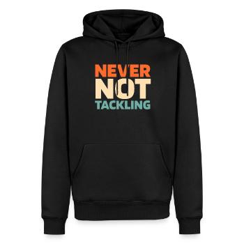 Football américain - Sweat à capuche Premium bio Homme - noir - Devant - Nico (187cm)