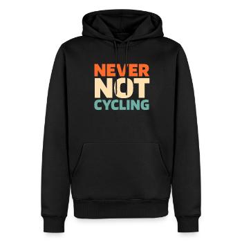 Rennrad Radsport Radsportler - Männer Premium Bio Hoodie - Schwarz - Vorne - Nico (187cm)