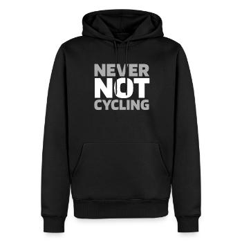 Rennrad Radsport Radsportler - Männer Premium Bio Hoodie - Schwarz - Vorne - Nico (187cm)