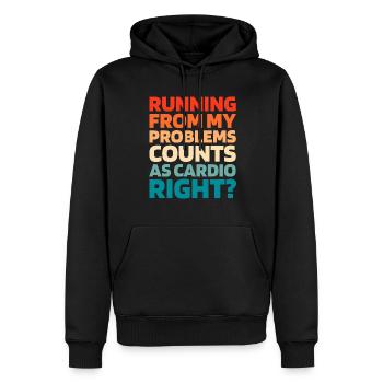 Schwarzer Humor Funny Quote Saying - Männer Premium Bio Hoodie - Schwarz - Vorne - Nico (187cm)