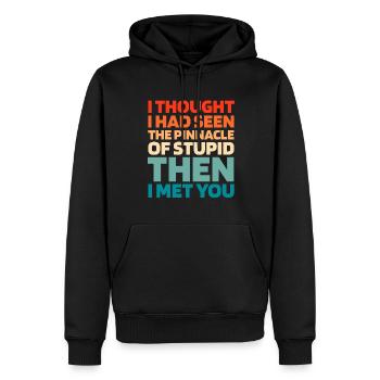 Schwarzer Humor Funny Quote Saying - Männer Premium Bio Hoodie - Schwarz - Vorne - Nico (187cm)